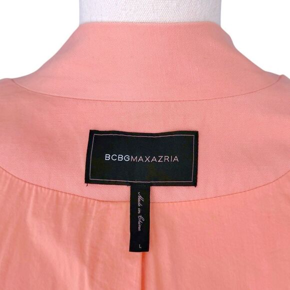 BCBGMAXAZRIA EUC Abree draped open-front jacket in Blush Size L - Picture 9 of 10
